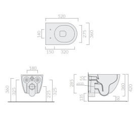 Унитаз подвесной Galassia Dream 36х52 см керамика белый глянец 7334