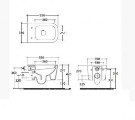 Унітаз підвісний Galassia Meg11 кераміка чорний матовий GLS-5411NEMT-OPT