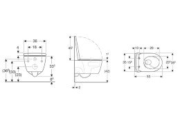 Унітаз підвісний Geberit iCon 35,5х53 см з кришкою сантехнічний фарфор білий матовий 503.046.JT.1