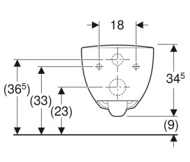Унітаз підвісний Geberit Modo безободковий 35х51,5 см сантехнічний фарфор білий 502.788.00.1
