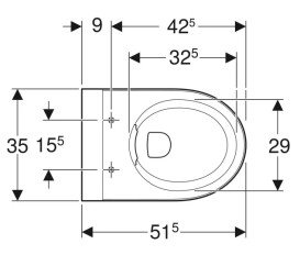 Унітаз підвісний Geberit Modo безободковий 35х51,5 см сантехнічний фарфор білий 502.788.00.1