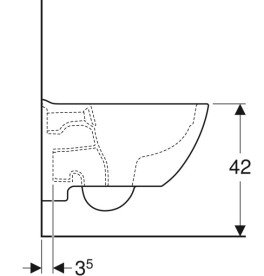 Унітаз підвісний Geberit Modo безободковий 35х51,5 см сантехнічний фарфор білий 502.826.00.1