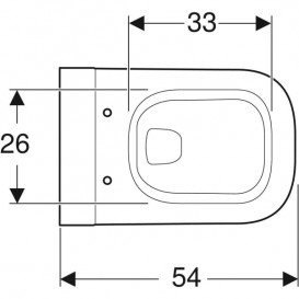 Унітаз підвісний Geberit myDay Rimfree воронкоподібний закрита форма санфарфор білий KeraTect 201460600