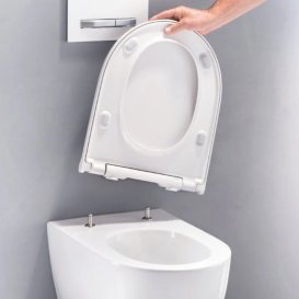 Унитаз подвесной Geberit One 37х54 см безободковый сиденье Soft Close керамика белый матовый 500.202.JT.1