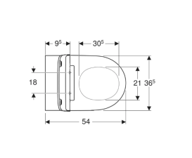 Унитаз подвесной Geberit One 37х54 см безободковый сиденье Soft Close керамика белый матовый 500.202.JT.1