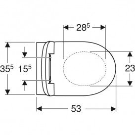 Унитаз подвесной Geberit Selnova 36х53 см с сидением с крышкой белый 501.751.00.1