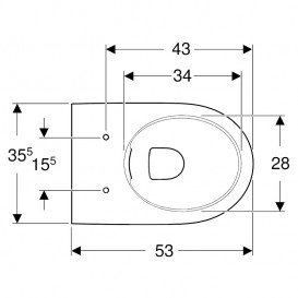 Унитаз подвесной Geberit Selnova 35,5х53 см с сидением с крышкой Soft-Close белый 500.694.01.2+500.335.01.1