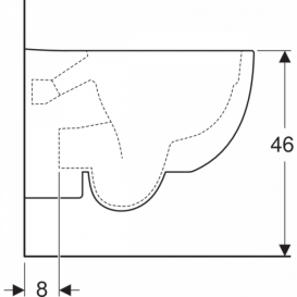 Унитаз подвесной Geberit Selnova 35,5х53 см с сидением с крышкой Soft-Close белый 500.694.01.2+500.335.01.1
