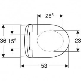 Унитаз подвесной Geberit Selnova 36х53 см с сидением с крышкой белый 501.750.00.1