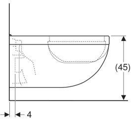 Унитаз подвесной Geberit Selnova Comfort Square 39х70 см сантехнический фарфор белый 500.792.01.7