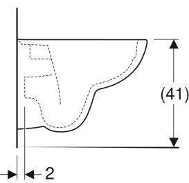 Унитаз подвесной Geberit Selnova Compact 35,5х48 см безободковый сантехнический фарфор белый 500.349.01.7