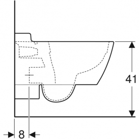 Унітаз підвісний Geberit Xeno² Rimfree воронкоподібний закрита форма санфарфор білий KeraTect 500.500.01.1