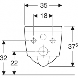 Унітаз підвісний Geberit Xeno² Rimfree воронкоподібний закрита форма санфарфор білий KeraTect 500.500.01.1
