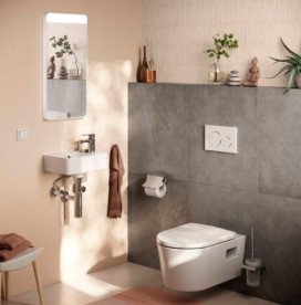 Унитаз подвесной Hansgrohe EluPura Original S 36х54 см с крышкой керамика SmartClean белый 61180450