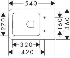 Унітаз підвісний Hansgrohe EluPura Original Q безободковий 36х54 см кераміка SmartClean білий 61181450