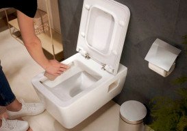 Унитаз подвесной Hansgrohe EluPura Original S 36х54 см с крышкой керамика SmartClean белый 61182450