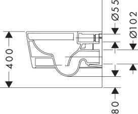 Унитаз подвесной Hansgrohe EluPura Original S безободковый 36х54 см керамика HygieneEffect белый 62018450