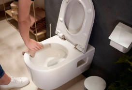 Унітаз підвісний Hansgrohe EluPura Original S 36х54 см із кришкою кераміка HygieneEffect білий 62050450