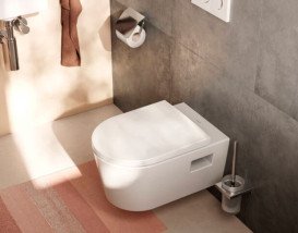 Унитаз подвесной Hansgrohe EluPura Original S AquaChannel Flush 36х54 см с крышкой керамика белый 60288450