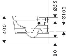 Унітаз підвісний Hansgrohe EluPura Q 36х54 см із кришкою кераміка SmartClean білий 61117450