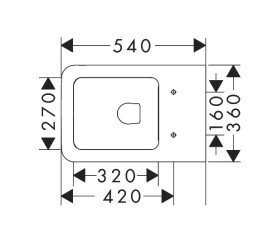Унитаз подвесной Hansgrohe EluPura Q AquaFall Flush безободковый 36х54 см керамика белый 60194450