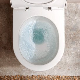 Унитаз подвесной Hansgrohe EluPura S AquaHelix Flush 36х54 см с сиденьем с крышкой керамика SmartClean белый 61186450