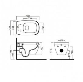 Унитаз подвесной Hatria ABITO белый YXX601