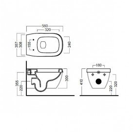 Унітаз підвісний Hatria ABITO білий YXX601