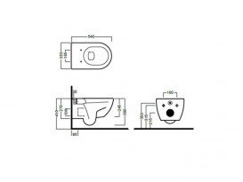 Унітаз підвісний Hatria Fusion 35.5х54 см без бокових отворів білий YXGQ01