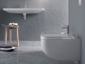 Унитаз подвесной Hatria Next безободковый с сидением с крышкой Soft Close Y1F101+ Y1F301