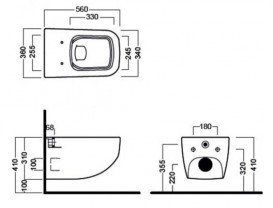 Унитаз подвесной Hatria Next безободковый с сидением с крышкой Soft Close Y1F101+ Y1F301