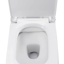 Підвісний унітаз Insana Brit 34,5х51 см з сидінням з кришкою кераміка білий А0054422