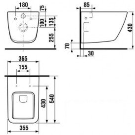 Унітаз підвісний Jika Pure кераміка Jika perla білий H8204231000001