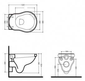 Унитаз подвесной Kerasan Retro белый 101501