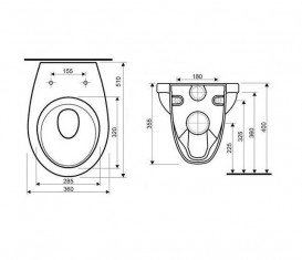 Унітаз підвісний Kolo Idol з сидінням інсталяцією Geberit Duofix Pro 20 і клавішею змиву Delta 20 118.315.21.1
