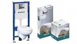 Унітаз підвісний Kolo Idol з сидінням інсталяцією Geberit Duofix Pro 20 і клавішею змиву Delta 20 118.315.21.1