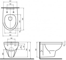 Унітаз підвісний Kolo Primo з сидінням з мікроліфтом (білий) YК83100001