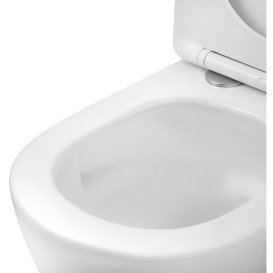 Унитаз подвесной Kroner Harz KH483632WHIT Tornado 36х48 см с крышкой Soft-Close фаянс белый CV032967