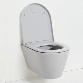 Унітаз підвісний Laufen Kartell безободковий 37х54,5 см санітарна кераміка сірий матовий H8203377590001