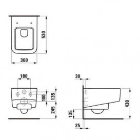Унитаз подвесной Laufen PRO S 8209610000001+H8919610000001 + Комплект 4 в 1 Grohe Rapid SL 38775001
