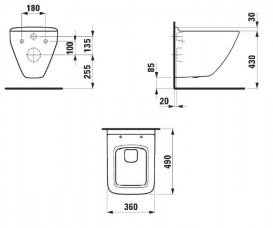 Унітаз підвісний Laufen Palace без сидіння кераміка білий H8207030000001