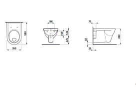 Унитаз подвесной Laufen Pro керамика белый с покрытием LCC H8209514000001