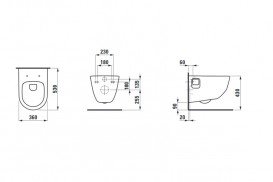 Унитаз подвесной Laufen Pro Rimless керамика белый H8209640000001