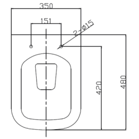Підвісний унітаз Ravak Concept Cube RimOff 35х48 см з сидінням кераміка білий глянець RKUM000010