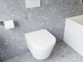 Підвісний унітаз Ravak Life RimOff 36х50 см з сидінням кераміка білий X01951