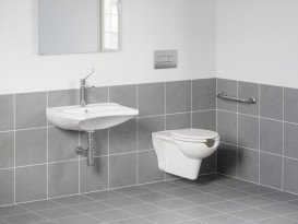 Унитаз подвесной Ravak Safe Rim 36,5х68 см для людей с ограниченными возможностями керамика белый X01930