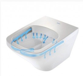 Унітаз підвісний з кришкою Duravit DuraStyle Rimless 37х54 см кераміка білий 45510900A1
