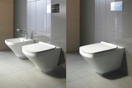 Унітаз підвісний з кришкою Duravit DuraStyle Rimless 37х54 см кераміка білий 45510900A1