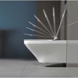 Унітаз підвісний з кришкою Duravit DuraStyle Rimless 37х54 см кераміка білий 45510900A1