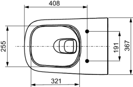 Унитаз подвесной TECE TECEneo 36,7х54 см безободковый керамика белый 9700209